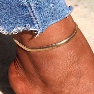 💜10/$25💜NEW Thick Flat Snake Chain Anklet